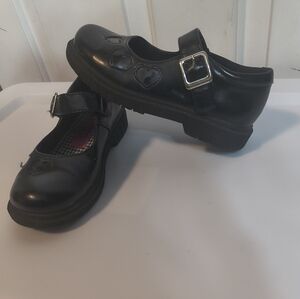 Rachel Shoes Girls Black Heart Velcro Kids Casual Dress Shoes 12